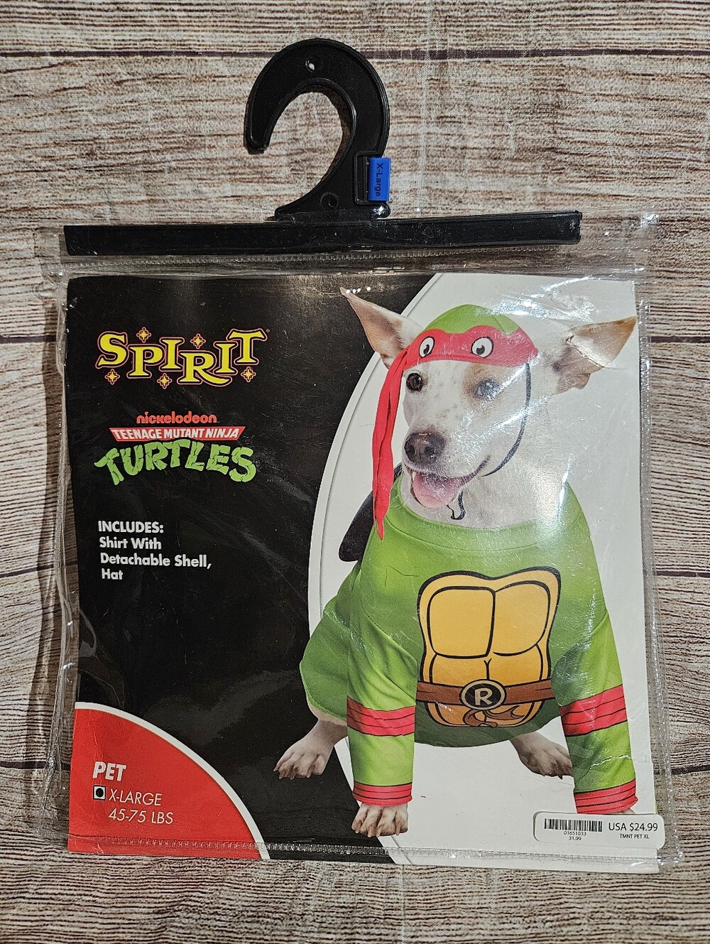 Spirit Halloween ninja turtles Raphael dog costume XL
